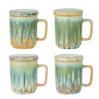 Theemok aardewerk groen Yuma