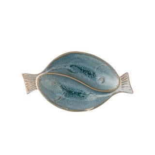 Serveerschaal aardewerk blauw Mei 17cm