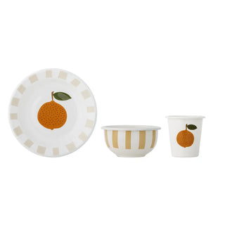 Agnes tableware set metal orange