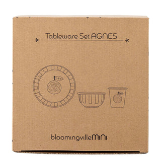 Agnes tableware set metal orange