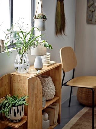 Libreria in rubberwood naturale Alec