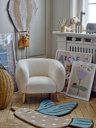 Cade poltroncina per bambini in poliestere bianco