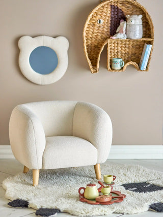 Cade poltroncina per bambini in poliestere bianco