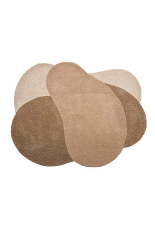 Alfombra de lana marrón Denton 110x140cm