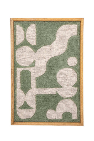 Wanddecoratie wol groen Longton