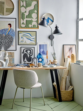 Wanddecoratie wol groen Longton