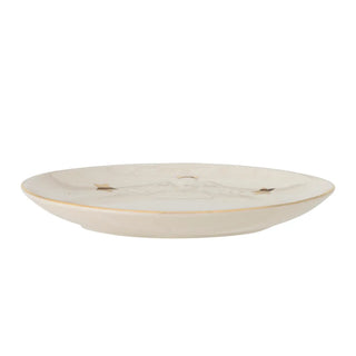 White Starry Earthenware Plate