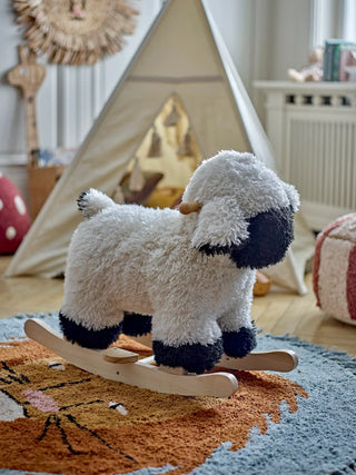 Dolly oveja balancín de poliéster blanco