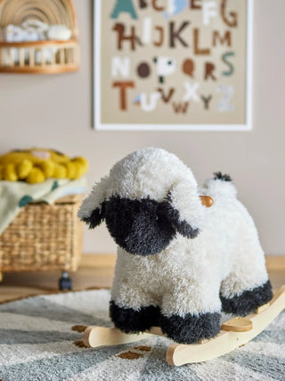 Dolly oveja balancín de poliéster blanco