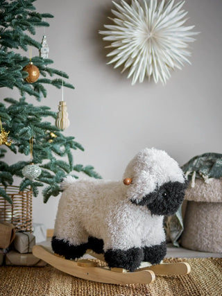 Dolly oveja balancín de poliéster blanco