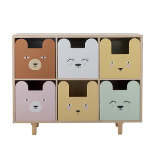 Calle Bücherregal Paulowniaholz Multicolor 88cm