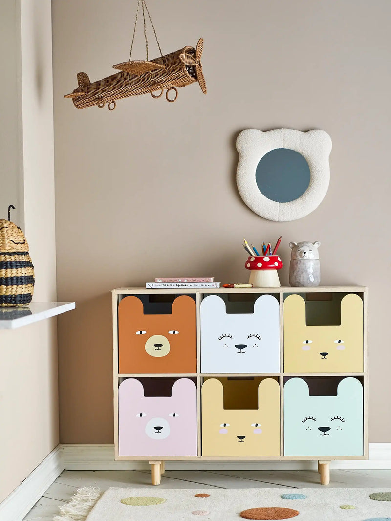 Calle bookcase paulownia wood multicolor 88cm