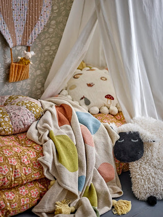 Cuscino coccoloso Dolly in poliestere bianco 56cm