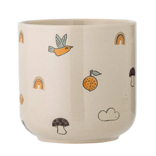 Agnes bloempot aardewerk beige 16cm