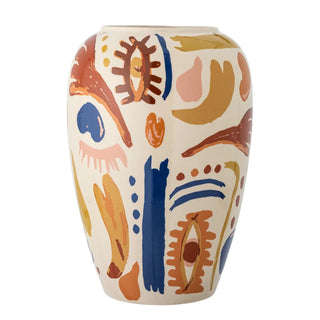 Orange Horus earthenware vase 32cm