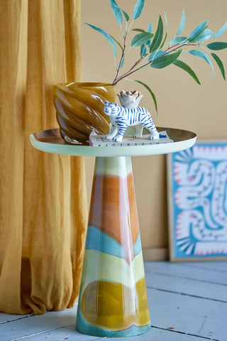 Tavolino in metallo giallo Brooke 45cm