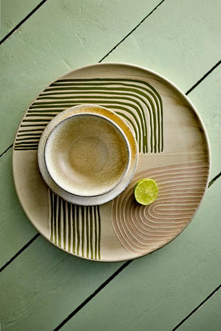 Vassoio da portata in ceramica rosa Amica 39cm