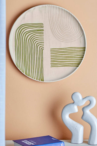 Vassoio da portata in ceramica rosa Amica 39cm