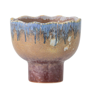 Kerzenhalter Keramik blau Cloe