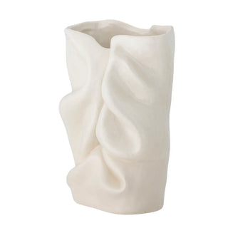 Fabrice white earthenware vase 21cm