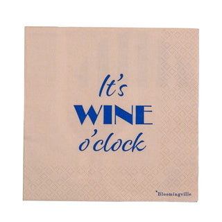 Servet papier blauw Wine
