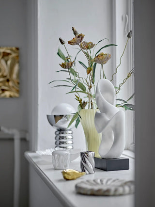 Bordlampe metal sølv Spike 32cm