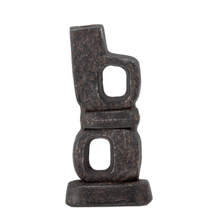 Black cast iron candlestick Sanah 19cm