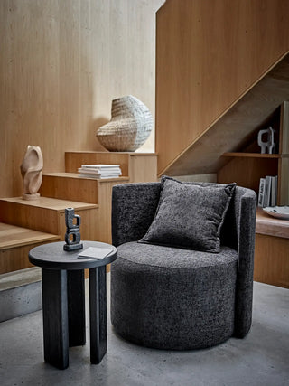 Black cast iron candlestick Sanah 19cm