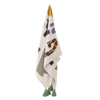 Memmo Plaid recycelte Baumwolle Multicolor 130x160cm