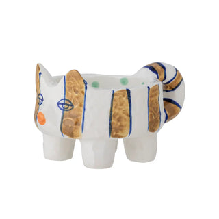 Bougeoir en céramique brun Caty - set de 2