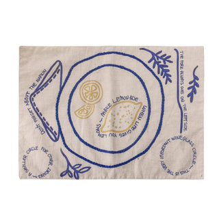 Placemat katoen blauw Limone 33x48cm