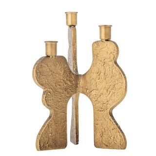 Kerzenhalter Metall Gold Lux