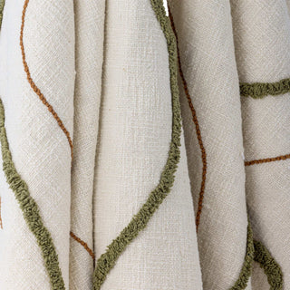 Plaid katoen groen Osasio 130x150cm