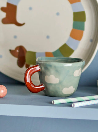 Nini mok aardewerk blauw - 110ml