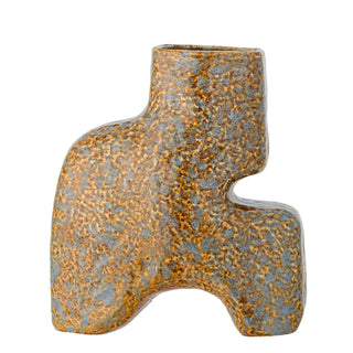 Jarrón de cerámica marrón Ollia