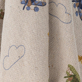 Plaid semplice cotone riciclato beige 130x160cm