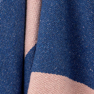 Plaid recycelte Baumwolle blau Cadeo 130x160cm