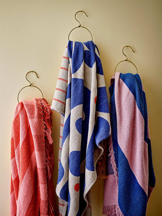 Plaid recycelte Baumwolle blau Cadeo 130x160cm