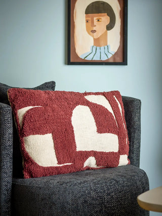 Cojín algodón rojo Olica