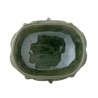 Earthenware bowl green Amilia 21cm