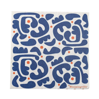 Servetten papier blauw Eviaya