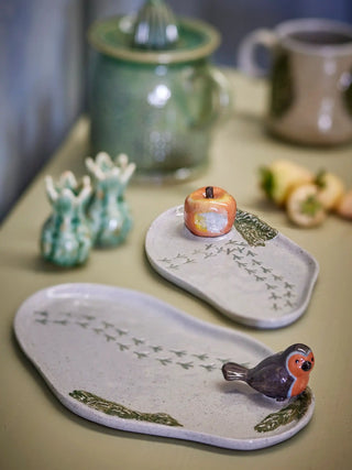 Vassoio in ceramica grigio Bleak - set di 2