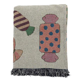 Plaid de algodón natural Caramella 130x150cm