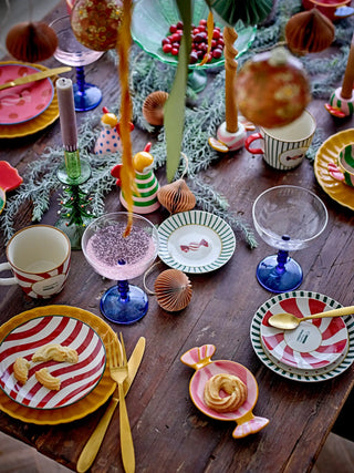 Set decoración cerámica rosa Caramella - 2 piezas