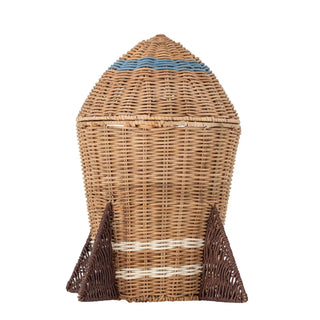 Bloomingville Mini storage basket rattan natural with lid