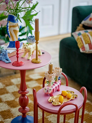 Tavolino in alluminio rosso Annan 37cm