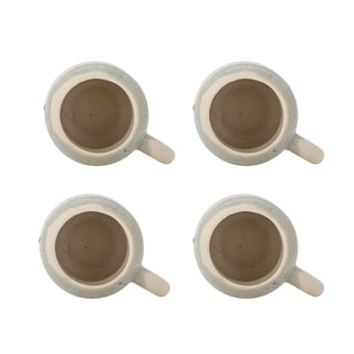 Mok aardewerk blauw Luna - set van 4