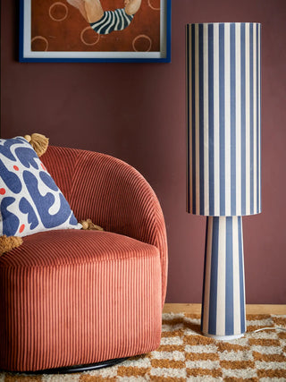Lampadaire en polyester bleu Emmie