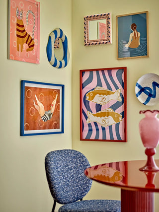 Décoration murale bois rose Missy 40x56cm