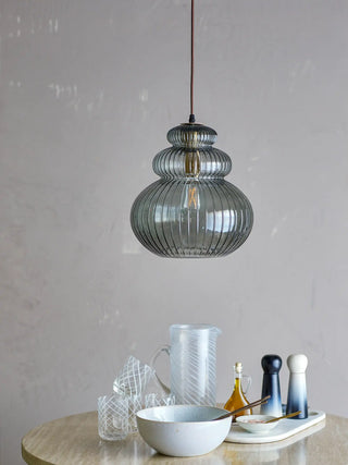 Hanglamp glas grijs Sybia